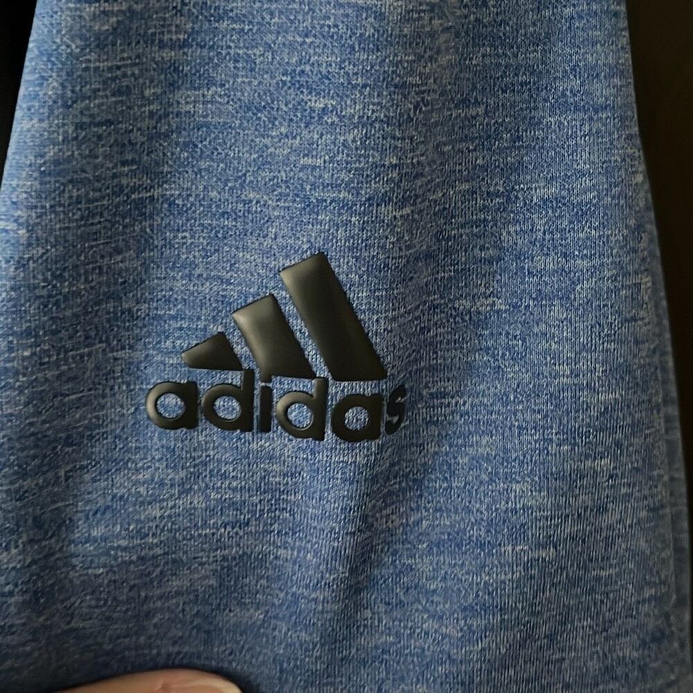 Adidas Blue Lightweight Quarter-Zip Pullover Top XL - Picture 4 of 5